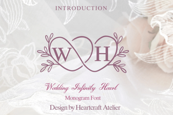 Creative Wedding Infinity Heart Font Design Ideas
