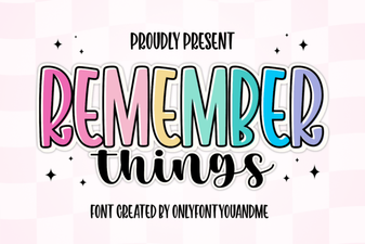 Craft Memory with Remember Things Font Projects