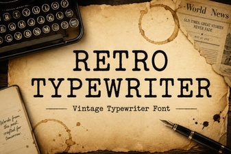 Craft Vintage Style with Retro Typewriter Fonts